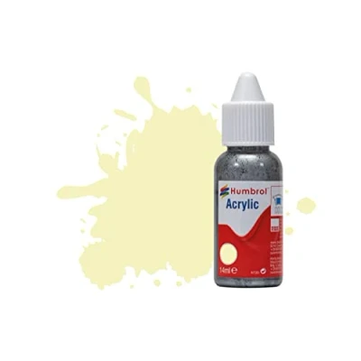 Image of Humbrol Model Paint DB0041 No 41 Ivory Gloss (14ml), Acrylic Paints for Models, Plastic, Metal, Wood, Glass, Ceramics and More, Touch Up Hobby Bottle Craft Kits