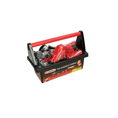 Image of KS Tools 100093 Complete Travel Tool Box Crafting Toy for Girls and Boys Imitation Game Original Gift Idea 3 to 8 Years