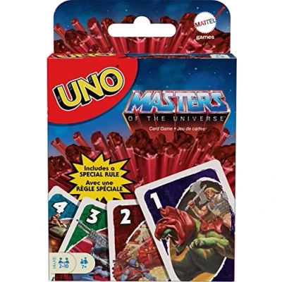 Image of UNO Masters of the Universe Card Game with 112 Cards, Gift for Kid, Family &amp; Adult Night Players 7 Years Old Up, GVY91