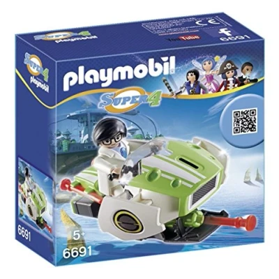 Image of Playmobil 6691 SUPER 4 Skyjet, Fun Imaginative Role Play, PlaySets Suitable for Children Ages 4+