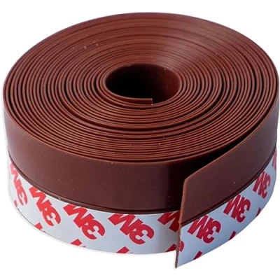 Image of Dpm Tapes Draught Excluder Door with 3M Adhesive Armored Entry, Thermal Insulation for Doors and Windows, Cold Sound Protection Easy Install, Durable Seal, Strip (Brown, 5m)