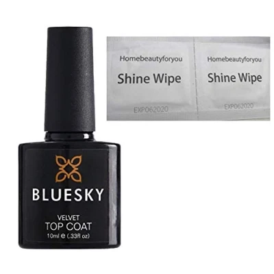 Image of Bluesky UV/Gel Nail Polish, Velvet Top Coat, 10 ml