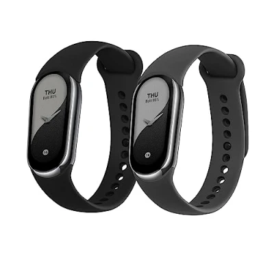 Image of kwmobile Straps Compatible with Xiaomi Mi Band 8 / 9 2x Replacement Silicone Watch Bands