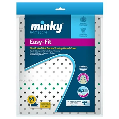 Image of Minky PP23004003 Easy Medium Ironing Cover Fits Boards, 110 x 35 cm, Black