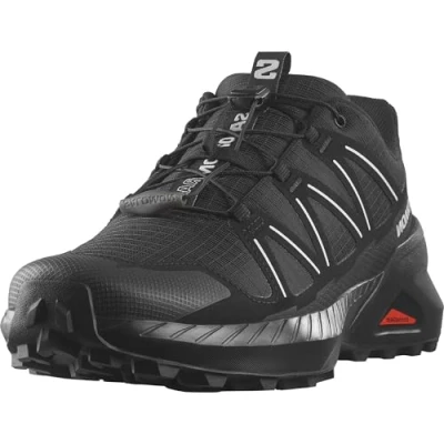 Image of Salomon Men&#039;s Speedcross Peak Running Shoe, Black/Black/Glacier Gray, 11 UK