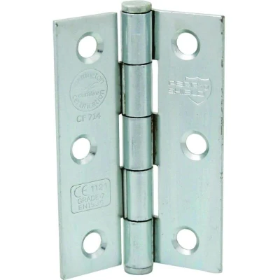 Image of Perry 75mm 3&quot; No.5001 Shield Grade CE7 Certifire Fire Door Butt Hinge with Button Tip Pin FD60