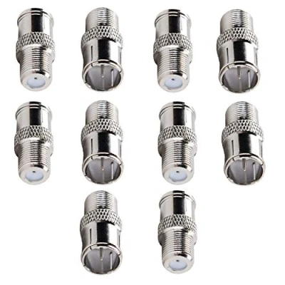 Image of OxoxO F Type Push On Quick Coax Connectors Adapter Compatible with RVers Satellite Dish Cable TV Internet RV Trailer (10pcs)