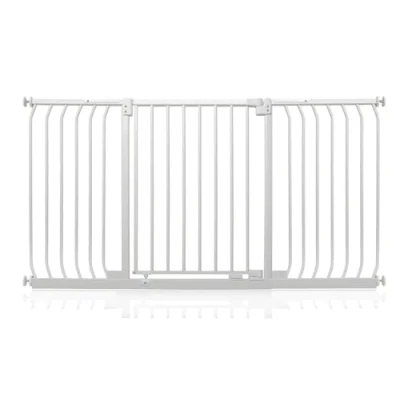 Image of Safetots Elite Pressure Safety Gate, 152cm 161cm, Matt White, Fit Stair Baby Gate for Doors Hallways and Spaces, Barrier, Easy Installation