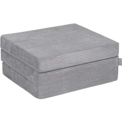 Image of KiddyMoon Multifunctional Foam Mattress Foldable Bed Armchair Kids Children Sofa Folding Toddler Couch Chair For Playroom Bedroom Living Room, Dark Grey