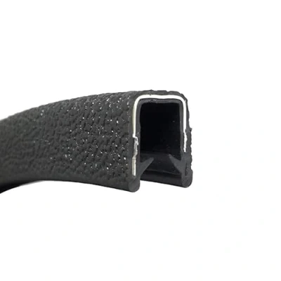 Image of Black PVC Rubber Trim Strip for 4.5 6mm Panel Edges Priced Per Metre