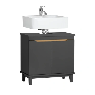 Image of Under Sink Cabinet Bathroom Storage with 2 Doors,BZR113 DG Sobuy