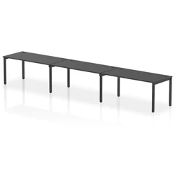 Image of Impulse Bench Single Row 3 Person 1600 Black Frame Desk