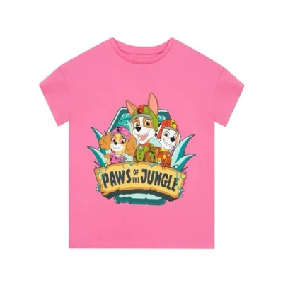 Image of Paw Patrol Tshirt Skye Girls T Shirt Cotton Summer Top for Pink 6 7 Years