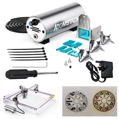Image of ATOMSTACK Air Assist Kit, 10 30L/min Adjustable Airflow, for Laser Engraving Machine Accessories A5/S10/A10 Pro/X7 Pro Series Engraving, Smoother Cut and Edges