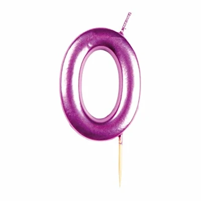 Image of amscan 9911833 Met Pink Numerical Candle 0