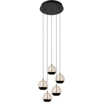 Image of Lucide SENTUBAL Pendant light 35 cm LED Dim. 5x5,2W 2700K Black
