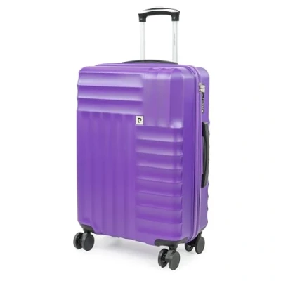 Image of Pierre Cardin Medium Suitcase 26 Inch Hard Sided Travel Lightweight Luggage TSA Locks 4 Dual Spinner Wheels Hold Check in Case CL898 (Purple, Medium)