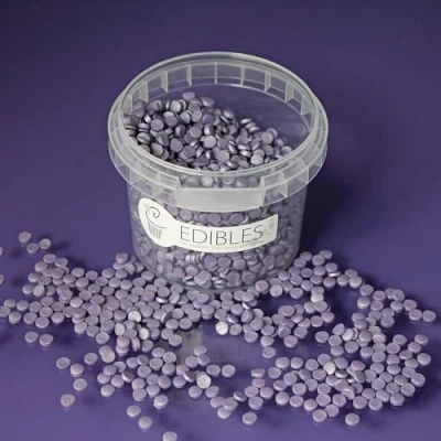 Image of Purple Cupcakes Confetti SHIMMER BILBERRY Cake and Cupcake Sprinkles for Birthdays, Weddings all occassions