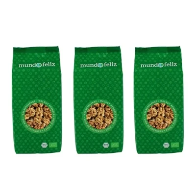 Image of Mundo Feliz Organic Walnut Halves, 3 x 300 g