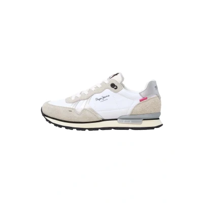 Image of Pepe Jeans BRIT FLY Trainers, Women&#039;s, Size: 5, Off white Polyester