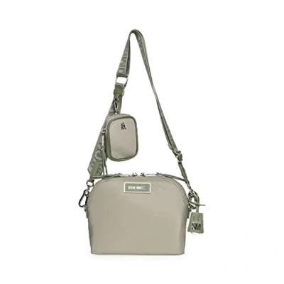 Image of Steve Madden Women&#039;s Farren Nylon Dome Crossbody Bag Shoulder, Green (sage), One Size