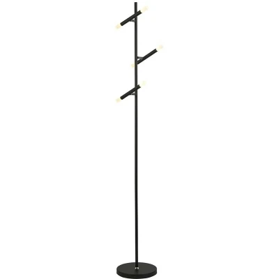 Image of Wands 3 Light LED Floor Lamp Black 2700K