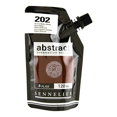 Image of Sennelier Abstract innovative acrylic 120ml 4oz Satin Burnt Umber