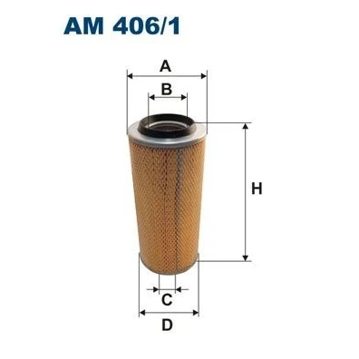 Image of 2710804M2 Air Filter FILTRON AM 406/1 335mm 150mm Insert