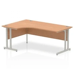Image of Impulse Cantilever 1800 Left Hand Crescent Desk Oak I000824