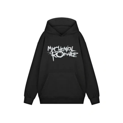 Image of Vanilla Underground My Chemical Romance Hooded Sweatshirt Black Music Band Long Sleeve Pullover Unisex Adults Plain Casual Wear Top Rock Apparel MCR Fan Gift