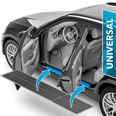 Image of Door Sill Protectors for Cars Universal FIlm Set Paint Protection Car Kick Plates Panel Covers Carbon