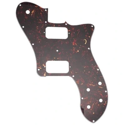 Image of Musiclily Pro 15 Holes Uncovered HH Guitar Pickguard for Mexico Fender 72 Tele Deluxe Style Electric Guitar, 4ply Tortoise Shell