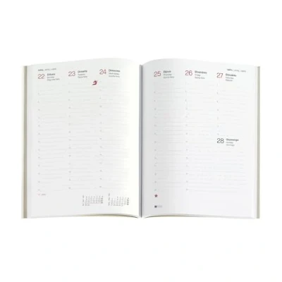 Image of Miquelrius 2024 Annual Diary Refill, Vertical Week View, Plus Size 155 x 213 mm (similar A5), Catalan, Portuguese and English