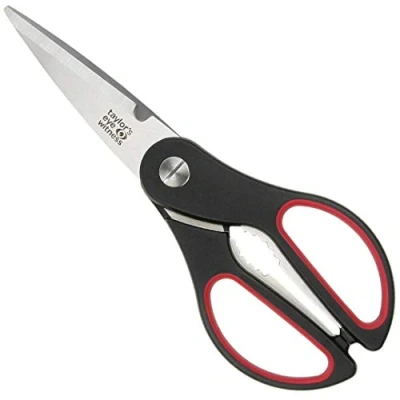 Image of Heavy Duty Kitchen Scissor Shears Large, Strong, Soft Grip, Dishwasher Safe, Multi purpose, Utility Food Cooking Snips, Bottle Opener &amp; Special Flower Stem Cutting Feature. 23cm/9