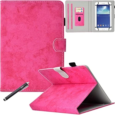 Image of 6.5 7.5 inch Universal Tablet Case, Newshine PU Leather Stand Cover for Samsung Galaxy Tab A/4 7.0 Tablet, Amazon Kindle Fire 7 (2015/2017) and other Around 7.0&#039;&#039; Models, DC Rose
