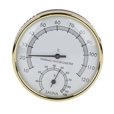 Image of 2 in 1 Sauna Room Thermometer Hygrometer Metal Dial Indoor Temperature Humidity Meter Measurement Tool