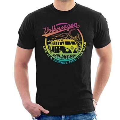 Image of Volkswagen Life is A Journey Men&#039;s T Shirt Charcoal
