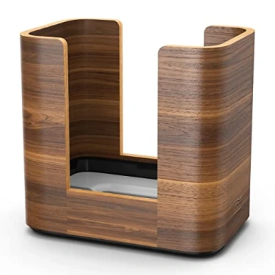 Image of Tork 273002 Xpressnap Napkin Dispenser Walnut / Paper Suitable for N4 Interfolded Napkins Signature Design Brown