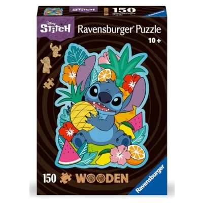 Image of Ravensburger Disney Stitch Shaped 150 Piece Wooden Puzzles for Adults and Kids Age 10 Years Up Lilo
