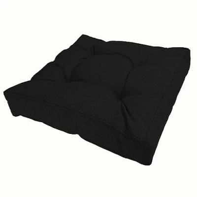 Image of POKAR Garden Cushions Patio Chair Rattan Outdoor Furniture Cushion Bench Sofa Pallet Pillow 40x40x10 cm, Black