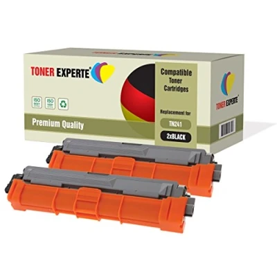 Image of Toner EXPERTE 2 Pack Compatible with TN 241BK TN241 Black Premium Cartridges for Brother DCP 9015CDW 9020CDW MFC 9140CDN 9330CDW 9340CDW HL 3140CW 3142CW 3150CDW 3170CDW