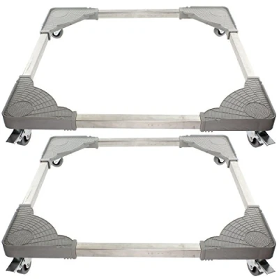 Image of SPARES2GO Universal Appliance Wheels Adjustable Fridge Freezer Trolley (100KG Load, Pack of 2)