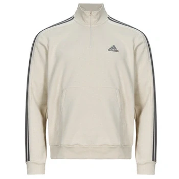 Image of adidas Men&#039;s Essentials Fleece 3 Stripes 1/4 Zip Sweatshirt, alumina, S