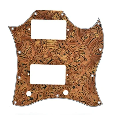 Image of KAISH American Standard SG Full Face Pickguard Guitar Pick Guard for Special Made in USA Tiger Stripe
