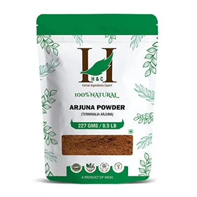 Image of H&amp;C Herbal Ingredients Expert 100% Natural Arjuna Chhal/Bark Powder 227g Terminalia
