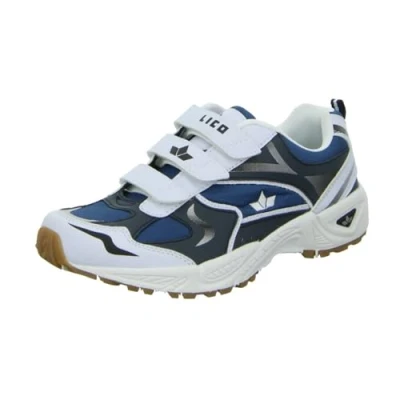 Image of Lico Unisex Kid&#039;s Bob V Fitness Shoes, White (White/Navy), 3 UK (36 EU)