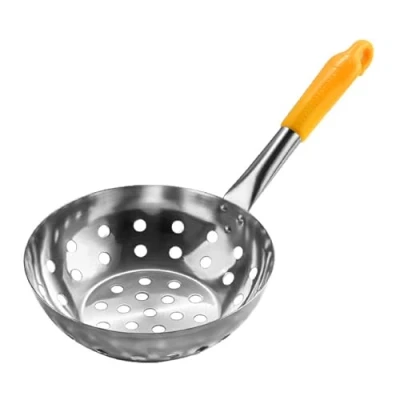 Image of Bafnsiji Stainless Steel Colander, Kitchen Strainer, Long Handle Large Hole Perforated Metal Colander Strainer
