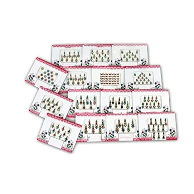 Image of KULIA®6 Packets Multicolor Bindi Tattoos Sticker Women Tikka Bollywood Party Stickers Forehead Fashion Jewelry Indian Ethnic Crystal Face Jewels