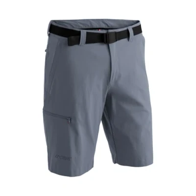 Image of Maier Sports Men&#039;s Huang Hiking Trousers, Outdoor Shorts with Integrated Belt, Trekking Pants Graphite