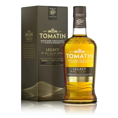 Image of Tomatin Legacy Highland Single Malt Scotch Whisky 43% alcohol/vol 70cl Glass Bottle in Gift Box